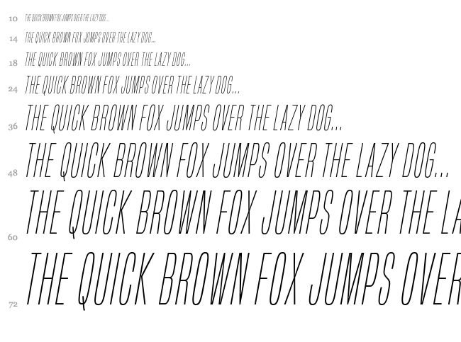 Built Titling font waterfall